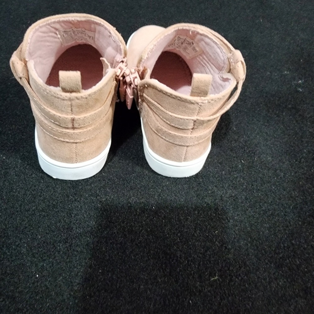 Dr Scholls Kids Boots Tan Suede Zip Side Ankle Booties Size 7 - Picture 6 of 8
